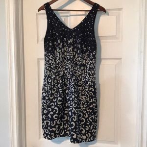 Joe Fresh navy print mini dress with pockets!